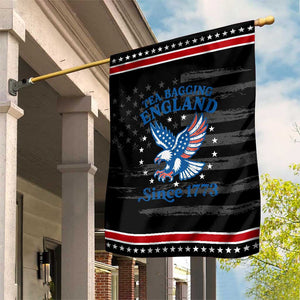 Tea Bagging England Since 1773 Patriotic Garden Flag Patriotic Eagle 4th of July