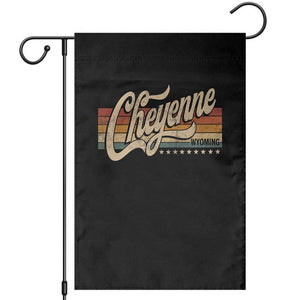 Cheyenne Wyoming Pride Retro Vintage WY State Garden Flag