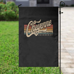 Cheyenne Wyoming Pride Retro Vintage WY State Garden Flag