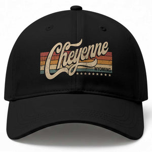Cheyenne Wyoming Pride Retro Vintage WY State Baseball Cap