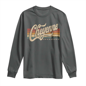 Cheyenne Wyoming Pride Retro Vintage WY State Long Sleeve Shirt