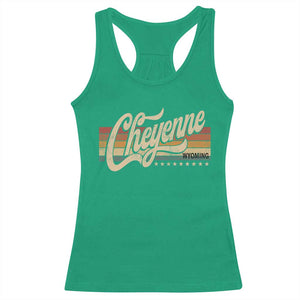 Cheyenne Wyoming Pride Retro Vintage WY State Racerback Tank Top