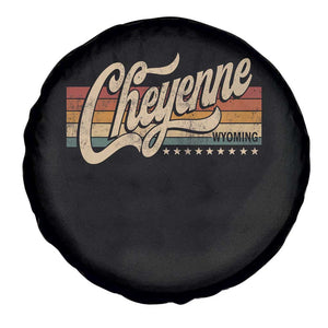 Cheyenne Wyoming Pride Retro Vintage WY State Spare Tire Cover