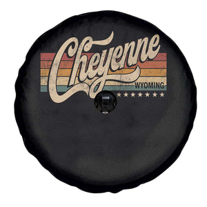 Cheyenne Wyoming Pride Retro Vintage WY State Spare Tire Cover