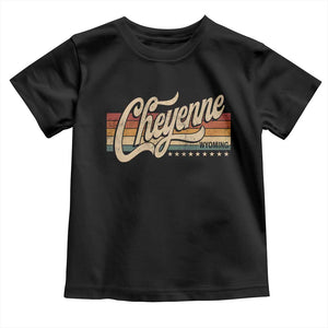 Cheyenne Wyoming Pride Retro Vintage WY State Toddler T Shirt