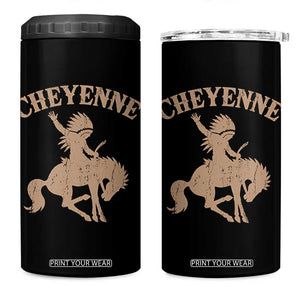 Cheyenne State Native American Cowboy Rodeo 4 in 1 Can Cooler Tumbler TS11 One Size: 16 oz Black Print Your Wear