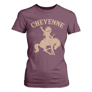 Cheyenne State Native American Cowboy Rodeo T Shirt For Women TS11 Maroon Print Your Wear