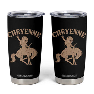 Cheyenne State Native American Cowboy Rodeo Tumbler Cup TS11 Black Print Your Wear