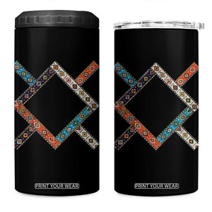 Northern Cheyenne Tribe Flag Montana Tribal Pattern 4 in 1 Can Cooler Tumbler TS11 One Size: 16 oz Black Print Your Wear