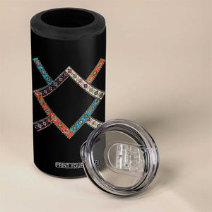 Northern Cheyenne Tribe Flag Montana Tribal Pattern 4 in 1 Can Cooler Tumbler TS11 Print Your Wear