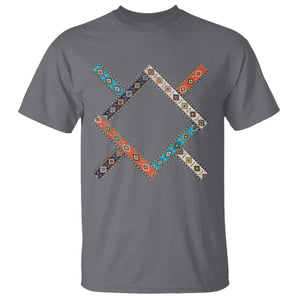Northern Cheyenne Tribe Flag Montana Tribal Pattern T Shirt TS11 Charcoal Print Your Wear