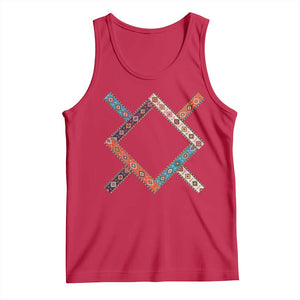 Northern Cheyenne Tribe Flag Montana Tribal Pattern Tank Top TS11 Red Print Your Wear