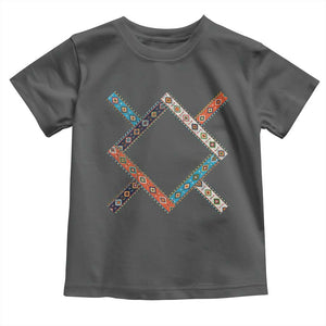 Northern Cheyenne Tribe Flag Montana Tribal Pattern Toddler T Shirt TS11 Dark Heather Print Your Wear
