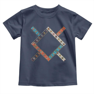 Northern Cheyenne Tribe Flag Montana Tribal Pattern Toddler T Shirt TS11 Navy Print Your Wear