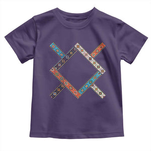 Northern Cheyenne Tribe Flag Montana Tribal Pattern Toddler T Shirt TS11 Purple Print Your Wear