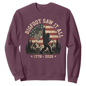 Bigfoot Saw It All 250 Years 1776 2026 4th of July Sweatshirt