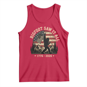 Bigfoot Saw It All 250 Years 1776 2026 4th of July Tank Top TS11 Red Print Your Wear