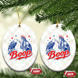 Boop Statue of Liberty and Eagle 4th of July Ceramic Ornament