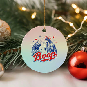 Boop Statue of Liberty and Eagle 4th of July Ceramic Ornament