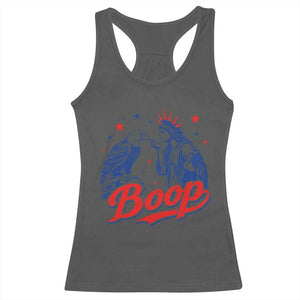 Boop Statue of Liberty and Eagle 4th of July Racerback Tank Top