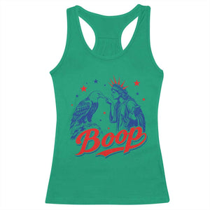 Boop Statue of Liberty and Eagle 4th of July Racerback Tank Top
