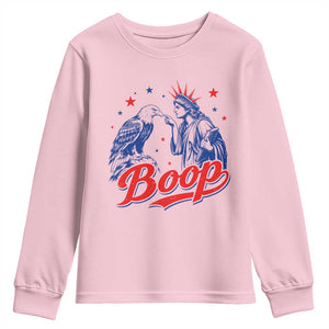 Boop Statue of Liberty and Eagle 4th of July Youth Sweatshirt