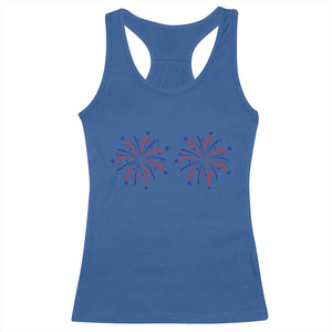 Funny Fireworks 4th of July Adult Humor Racerback Tank Top Just Here for The Fireworks