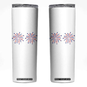 Funny Fireworks 4th of July Adult Humor Skinny Tumbler Just Here for The Fireworks
