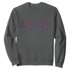 Funny Fireworks 4th of July Adult Humor Sweatshirt Just Here for The Fireworks