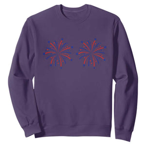 Funny Fireworks 4th of July Adult Humor Sweatshirt Just Here for The Fireworks