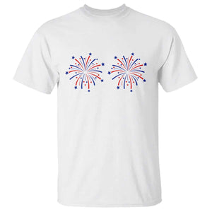 Funny Fireworks 4th of July Adult Humor T Shirt Just Here for The Fireworks