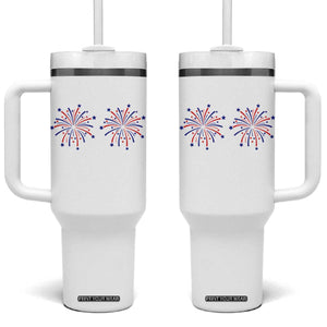 Funny Fireworks 4th of July Adult Humor Tumbler With Handle Just Here for The Fireworks