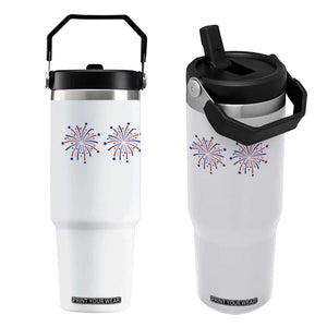 Funny Fireworks 4th of July Adult Humor Flip Straw Tumbler Just Here for The Fireworks