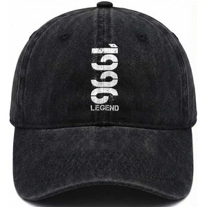 Vintage 1996 Legend Washed Cotton Baseball Cap 30th Birthday Gifts Special Milestone