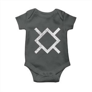 Vintage Northern Cheyenne Tribe Flag Montana Morning Star Symbol Baby Onesie TS11 Dark Heather Print Your Wear