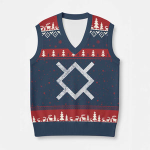 Vintage Northern Cheyenne Tribe Flag Montana Morning Star Symbol V-Neck Knit Sweater Vest TS11 Navy Red Print Your Wear