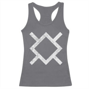 Vintage Northern Cheyenne Tribe Flag Montana Morning Star Symbol Racerback Tank Top TS11 Charcoal Print Your Wear