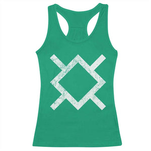 Vintage Northern Cheyenne Tribe Flag Montana Morning Star Symbol Racerback Tank Top TS11 Irish Green Print Your Wear