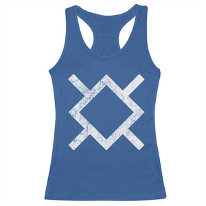 Vintage Northern Cheyenne Tribe Flag Montana Morning Star Symbol Racerback Tank Top TS11 Royal Blue Print Your Wear