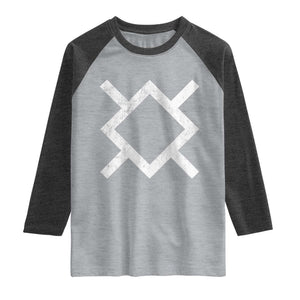 Vintage Northern Cheyenne Tribe Flag Montana Morning Star Symbol Raglan Shirt TS11 Heather Gray Heather Charcoal Print Your Wear