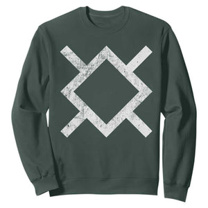 Vintage Northern Cheyenne Tribe Flag Montana Morning Star Symbol Sweatshirt TS11 Dark Forest Green Print Your Wear