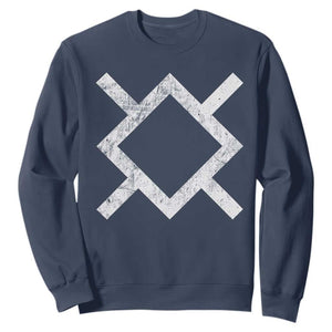 Vintage Northern Cheyenne Tribe Flag Montana Morning Star Symbol Sweatshirt TS11 Navy Print Your Wear