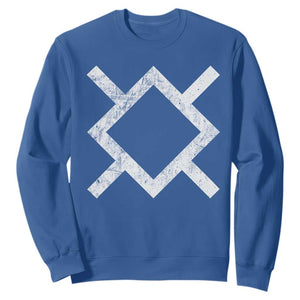 Vintage Northern Cheyenne Tribe Flag Montana Morning Star Symbol Sweatshirt TS11 Royal Blue Print Your Wear