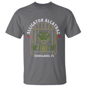 Funny Aligator Alcatraz Everglades T Shirt Alligator Prison Alligatraz Meme TS11 Charcoal Print Your Wear