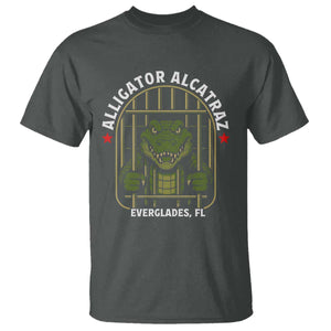 Funny Aligator Alcatraz Everglades T Shirt Alligator Prison Alligatraz Meme TS11 Dark Heather Print Your Wear
