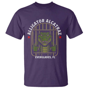 Funny Aligator Alcatraz Everglades T Shirt Alligator Prison Alligatraz Meme TS11 Purple Print Your Wear