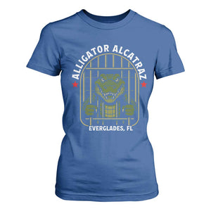 Funny Aligator Alcatraz Everglades T Shirt For Women Alligator Prison Alligatraz Meme TS11 Royal Blue Print Your Wear