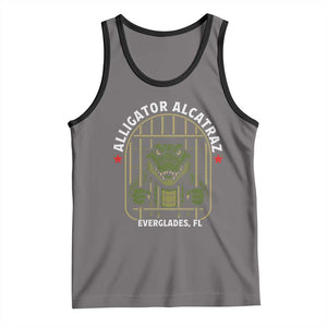 Funny Aligator Alcatraz Everglades Tank Top Alligator Prison Alligatraz Meme TS11 Deep Heather Black Print Your Wear