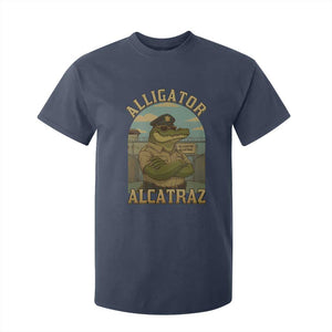 Funny Aligator Alcatraz Everglades T Shirt For Kid Police Alligator Alligatraz Meme TS11 Navy Print Your Wear