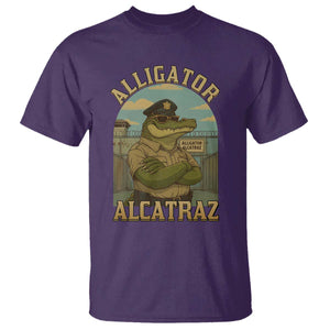 Funny Aligator Alcatraz Everglades T Shirt Police Alligator Alligatraz Meme TS11 Purple Print Your Wear